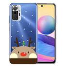 For Xiaomi Redmi Note 10 Pro 4G Christmas Series Transparent TPU Protective Case(Fat Deer) - 1