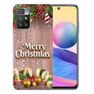 For Xiaomi Redmi 10 5G Christmas Series Transparent TPU Protective Case(Christmas Balls) - 1