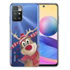 For Xiaomi Redmi 10 5G Christmas Series Transparent TPU Protective Case(Smiley Deer) - 1