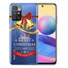 For Xiaomi Redmi 10 5G Christmas Series Transparent TPU Protective Case(Golden Bell) - 1