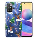 For Xiaomi Redmi 10 5G Christmas Series Transparent TPU Protective Case(Cane Deer) - 1