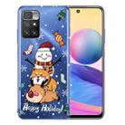 For Xiaomi Redmi 10 5G Christmas Series Transparent TPU Protective Case(Stacked Doll) - 1