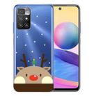 For Xiaomi Redmi 10 5G Christmas Series Transparent TPU Protective Case(Fat Deer) - 1