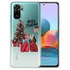 For Xiaomi Redmi Note 10 4G Christmas Series Transparent TPU Protective Case(Christmas Pajamas) - 1