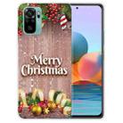 For Xiaomi Redmi Note 10 4G Christmas Series Transparent TPU Protective Case(Christmas Balls) - 1