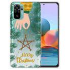 For Xiaomi Redmi Note 10 4G Christmas Series Transparent TPU Protective Case(Five-pointed Star) - 1