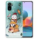 For Xiaomi Redmi Note 10 4G Christmas Series Transparent TPU Protective Case(Stacked Doll) - 1