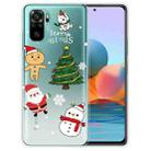 For Xiaomi Redmi Note 10 4G Christmas Series Transparent TPU Protective Case(4 Cartoons) - 1