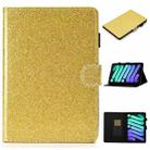 For iPad mini 6 Glossy Glitter Powder Horizontal Flip Leather Tablet Case with Holder & Card Slot & Sleep / Wake-up Function(Gold) - 1