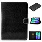 For iPad mini 6 Glossy Glitter Powder Horizontal Flip Leather Tablet Case with Holder & Card Slot & Sleep / Wake-up Function(Black) - 1