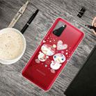 For Samsung Galaxy A02s Christmas Series Transparent TPU Protective Case(Couple Snowman) - 1