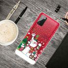 For Samsung Galaxy A02s Christmas Series Transparent TPU Protective Case(Penguin Family) - 1