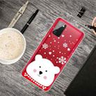 For Samsung Galaxy A02s Christmas Series Transparent TPU Protective Case(Chubby White Bear) - 1