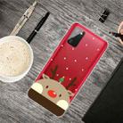 For Samsung Galaxy A02s Christmas Series Transparent TPU Protective Case(Fat Deer) - 1