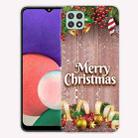 For Samsung Galaxy A22 5G Christmas Series Transparent TPU Protective Case(Christmas Balls) - 1