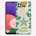 For Samsung Galaxy A22 5G Christmas Series Transparent TPU Protective Case(Five-pointed Star) - 1