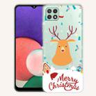 For Samsung Galaxy A22 5G Christmas Series Transparent TPU Protective Case(Christmas Ugly Deer) - 1
