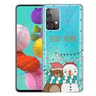 For Samsung Galaxy A32 Christmas Series Transparent TPU Protective Case(Take Picture Bear Snowman) - 1