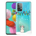 For Samsung Galaxy A32 Christmas Series Transparent TPU Protective Case(Milk Tea Snowman) - 1