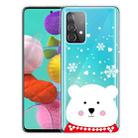 For Samsung Galaxy A32 Christmas Series Transparent TPU Protective Case(Chubby White Bear) - 1