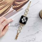 O-shaped Chain Metal Watch Band For Apple Watch Series 7 41mm/6&SE&5&4 40mm/3&2&1 38mm(Gold) - 1