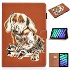 For iPad mini 6 Pure Color Painting Horizontal Flip Leather Tablet Case with Card Slots & Holder & Lanyard & Sleep / Wake-up Function(Dog) - 1
