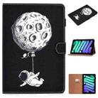 For iPad mini 6 Pure Color Painting Horizontal Flip Leather Tablet Case with Card Slots & Holder & Lanyard & Sleep / Wake-up Function(Spaceman) - 1