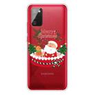 For Samsung Galaxy A02s US Edition Christmas Series Transparent TPU Protective Case(Gift Box Old Man) - 1