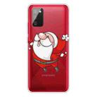 For Samsung Galaxy A02s US Edition Christmas Series Transparent TPU Protective Case(Look to The Sky Old Man) - 1