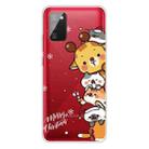 For Samsung Galaxy A02s US Edition Christmas Series Transparent TPU Protective Case(Multiple Animals) - 1