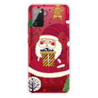 For Samsung Galaxy A02s EU Edition Christmas Series Transparent TPU Protective Case(Striped Snowman) - 1