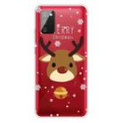 For Samsung Galaxy A03s 164mm Christmas Series Transparent TPU Protective Case(Bell Deer) - 1