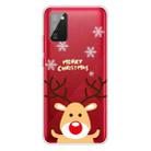 For Samsung Galaxy A03s 166mm Christmas Series Transparent TPU Protective Case(Raise Hand Deer) - 1