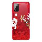 For Samsung Galaxy A03s 166mm Christmas Series Transparent TPU Protective Case(Red Leaves Old Man) - 1
