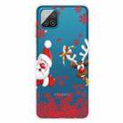 For Samsung Galaxy A12 5G Christmas Series Transparent TPU Protective Case(Red Leaves Old Man) - 1