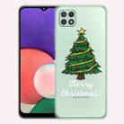 For Samsung Galaxy A22 5G Christmas Series Transparent TPU Protective Case(Small Christmas Tree) - 1