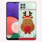 For Samsung Galaxy A22 5G Christmas Series Transparent TPU Protective Case(Big Nosed Deer) - 1