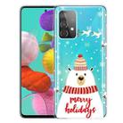 For Samsung Galaxy A72 5G / 4G Christmas Series Transparent TPU Protective Case(Hat White Bear) - 1
