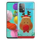 For Samsung Galaxy A72 5G / 4G Christmas Series Transparent TPU Protective Case(Big Nosed Deer) - 1