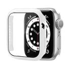 Shockproof PC Protective Case with Tempered Glass Film For Apple Watch Series 8 / 7 41mm(White) - 1