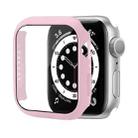 Shockproof PC Protective Case with Tempered Glass Film For Apple Watch Series 8 / 7 41mm(Red Pink) - 1