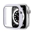 Shockproof PC Protective Case with Tempered Glass Film For Apple Watch Series 8 / 7 41mm(Bright White) - 1