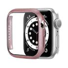 Shockproof PC Protective Case with Tempered Glass Film For Apple Watch Series 8 / 7 41mm(Rose Gold) - 1