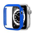 Shockproof PC Protective Case with Tempered Glass Film For Apple Watch Series 8 / 7 41mm(Dark Blue) - 1