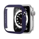 Shockproof PC Protective Case with Tempered Glass Film For Apple Watch Series 8 / 7 41mm(Midnight Blue) - 1