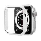 Shockproof PC Protective Case with Tempered Glass Film For Apple Watch Series 8 / 7 45mm(White) - 1