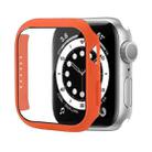 Shockproof PC Protective Case with Tempered Glass Film For Apple Watch Series 8 / 7 45mm(Orange) - 1