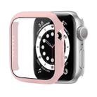 Shockproof PC Protective Case with Tempered Glass Film For Apple Watch Series 8 / 7 45mm(Pink) - 1