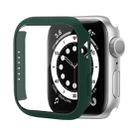 Shockproof PC Protective Case with Tempered Glass Film For Apple Watch Series 8 / 7 45mm(Dark Green) - 1