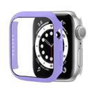 Shockproof PC Protective Case with Tempered Glass Film For Apple Watch Series 8 / 7 45mm(Purple) - 1